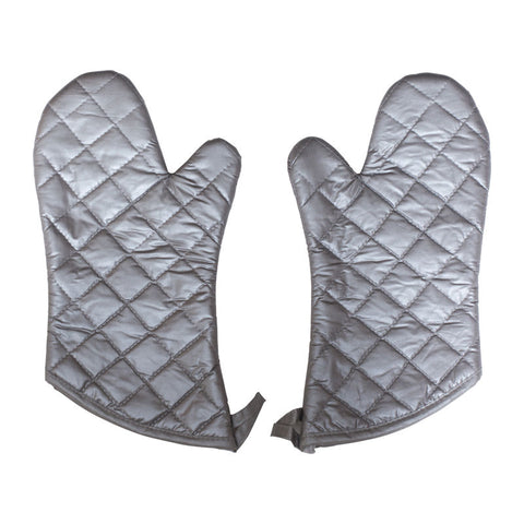 OVEN MITTEN GLOVE 15" SILVER HEAT RESISTANCE 230DEG (#64727)