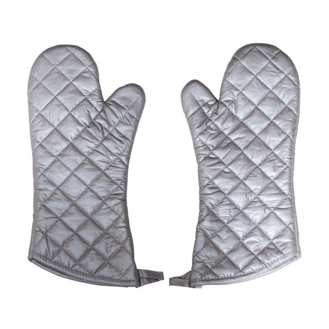 OVEN MITTEN GLOVE 17" SILVER HEAT RESISTANCE 230DEG (#64728)
