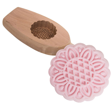 MOONCAKE MOULD WOODEN ROUND (#64984)