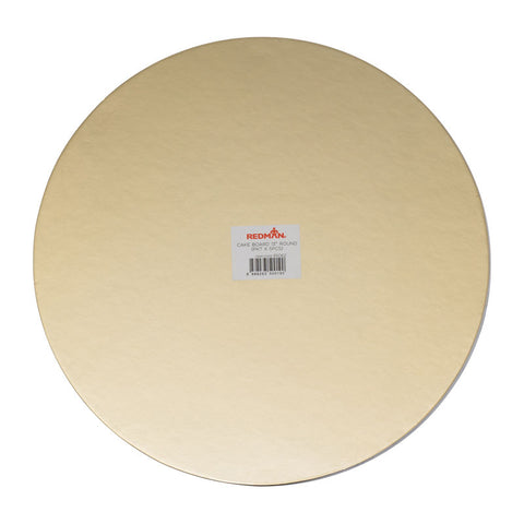 CAKE BOARD 13" ROUND GOLD 5PCS (#65062)