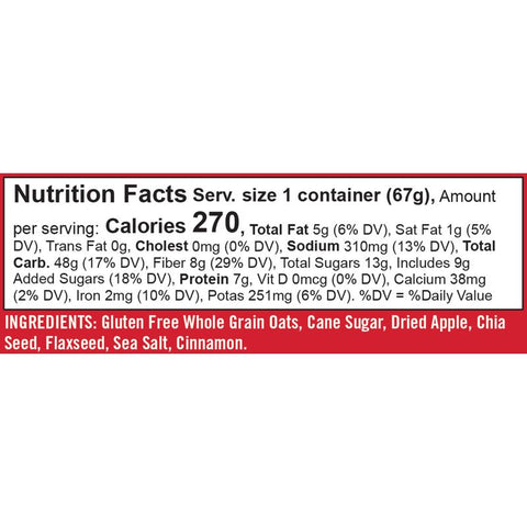 OATMEAL CUP-APPLE CINNAMON (#65144)