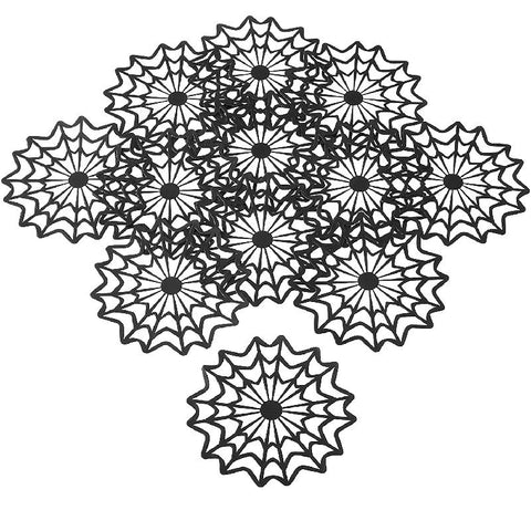 HALLOWEEN SPIDERWEB DOYLEY PAPER 6 INCH 12PCS (#65256)