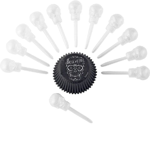 SHOT TOP SKULL DECOR KIT 12PCS (#65257)