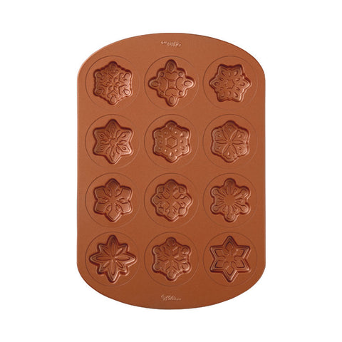 12-CAVITY SNOKWFLAKE COOKIE SILICONE TRAY 2105-2502 (#65269)