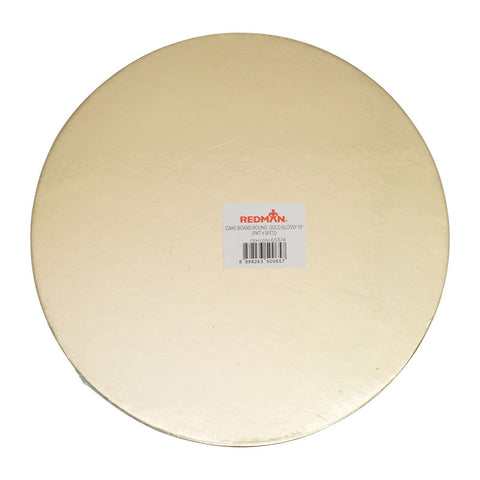CAKEBOARD 10" ROUND GLOSSY GOLD 5PCS (#65374)