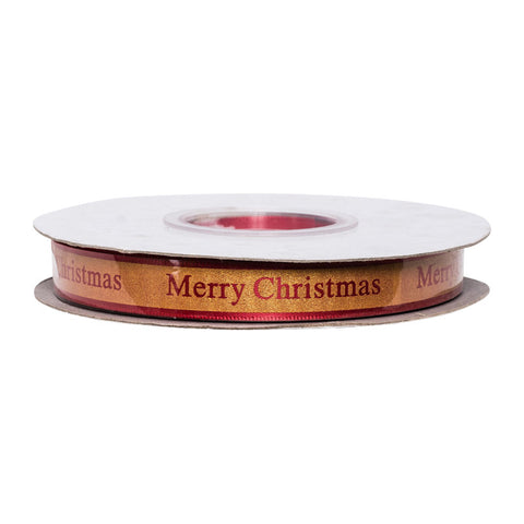 RIBBON RED & GOLD XMAS 13MMX25M (#65378)
