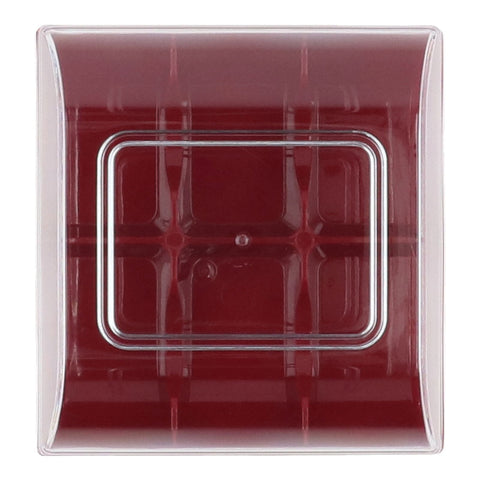 BOX PLASTIC MACARON 6 RED (#65439)