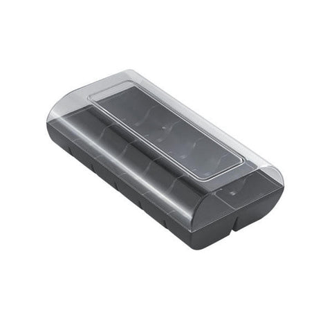 PLASTIC MACARON BOX 12 BLACK (#65442)