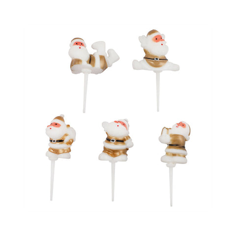 CHRISTMAS SANTA GOLD C204G 5PC (#65453)