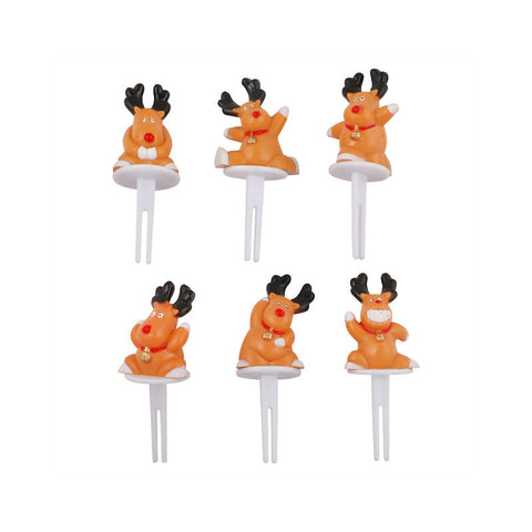 CHRISTMAS CUTE DEER C031F 6PCS (#65456)