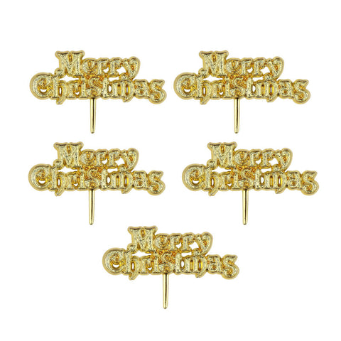 GOLD CHRISTMAS TAG C117 5PCS (#65497)