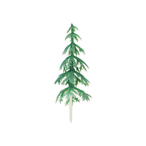 CHRISTMAS GREEN PINE TREE WITH PICK 6PCS (#65502)