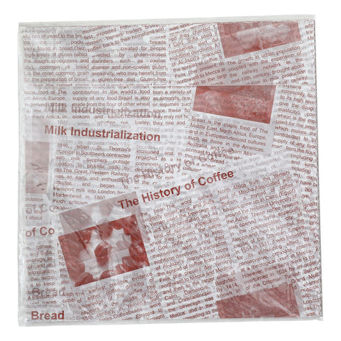 HAMBURGER WRAPPER WITH PRINTS 30X30CM 100PC (#65513)