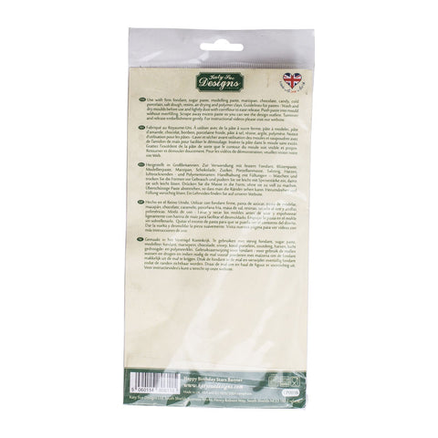 HAPPY BIRTHDADY STAR PLAQUE SILICONE MOULD CP0016 (#65537)