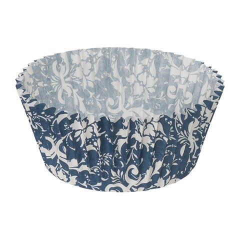 GREASEPROOF BAKING CASE 95MM BLUE ART MORTIF (#65720)