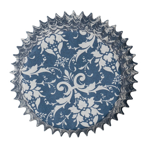 GREASEPROOF BAKING CASE 95MM BLUE ART MORTIF (#65720)