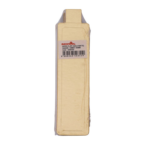 PAPER PLATE (GOLD) 3.4X12CM (#66120)