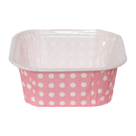 BAKING CASE PET 6.5X6.5XH3.8CM P.D PINK (#66269)