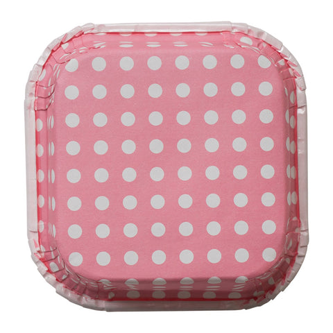 BAKING CASE PET 6.5X6.5XH3.8CM P.D PINK (#66269)