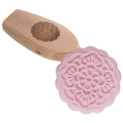 MOONCAKE MOULD WOODEN ROUND D (#66412)