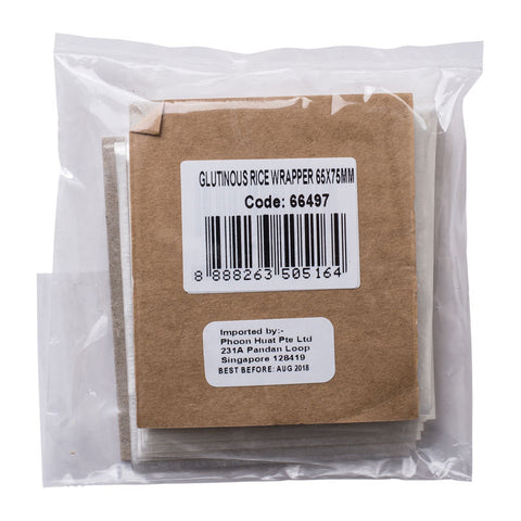 GLUTINOUS RICE WRAPPER 65X75MM (#66497)