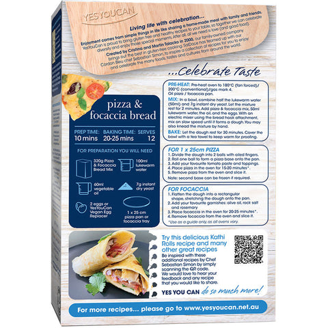 GLUTEN FREE PIZZA & FOCACCIA MIX 320G (#66523)