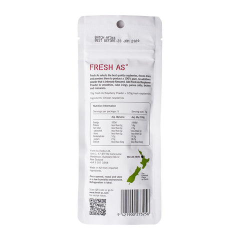 FREEZE DRIED RASPBERRY POWDER 35G (#66652)