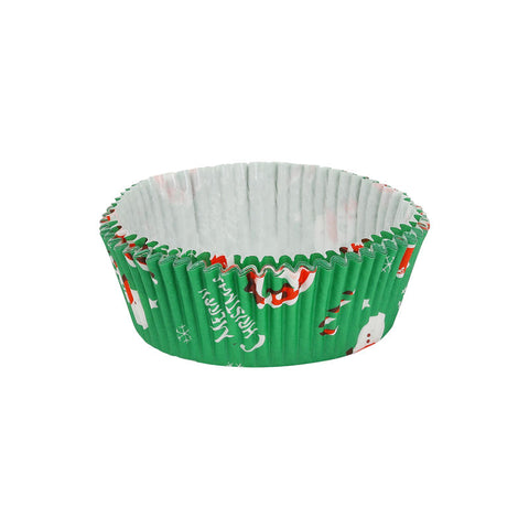 BAKING CASE PET 78X34MM XMAS GREEN 500PCS (#66755)