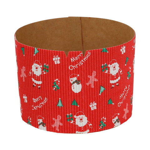CORRUGATED PAPER MOULD ROUND XMAS 25PC (#66758)