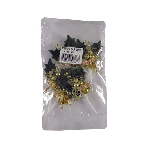 CHRISTMAS LEAF C590 5PCS (#66777)