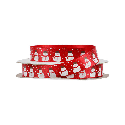 RIBBON RED SNOWMAN 16MMX25M (#66788)