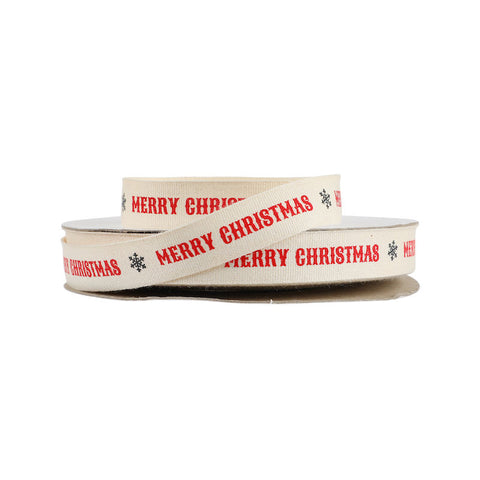 RIBBON MERRY CHRISTMAS 16MMX25M (#66790)