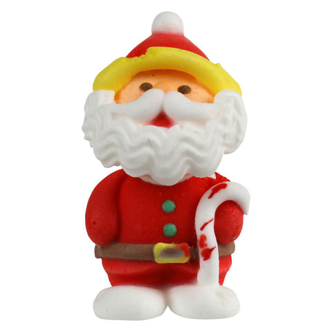 ICING DECOR SANTA W/CANDY STICK 29X26X53MM C289 (#66877)