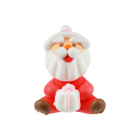 ICING DECOR SANTA W/GIFT 38X37X33MM S073A (#66878)
