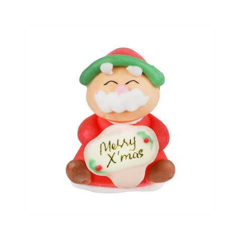 ICING DECOR SANTA W/MERRY X'MAS 40X30X50MM C032 (#66881)
