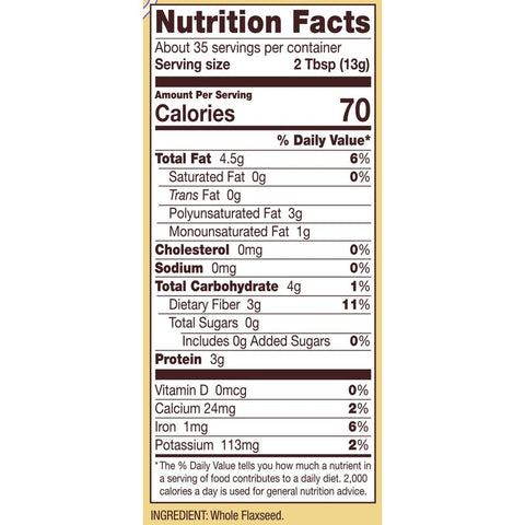 GLUTEN FREE FLAXSEED MEAL 16OZ (#66949)