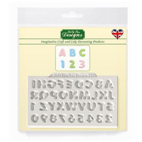 DOMED MINI ALPHABET & NUMBER SILICONE MOULD CE0030 (#67053)