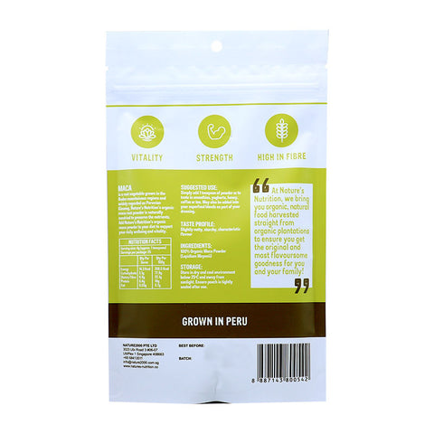 RAW ORGANIC MACA POWDER 100G (#67195)