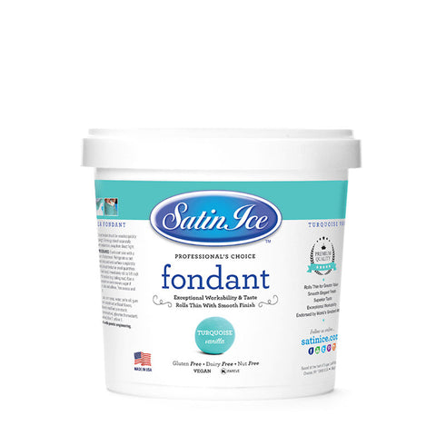 TURQUOISE ROLLED FONDANT VANILLA 0.91KG (#67250)