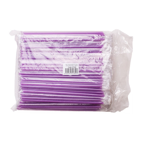 DARK PURPLE STRAW 6X21CM 180PCS (#67330)