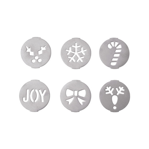 DISCS S/S XMAS COOKIE PRESS 6PCS 2104-5906 (#67391)