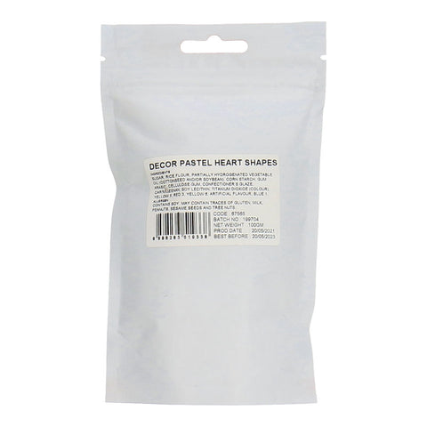 PASTEL HEART SHAPES DECOR 100G (#67565)