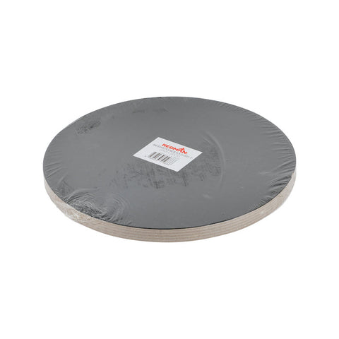 CAKEBOARD 9" ROUND GLOSSY BLACK 5PCS (#67605)