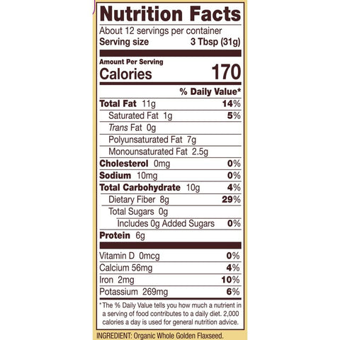 ORGANIC GOLDEN FLAXSEED 25LB (#67647)