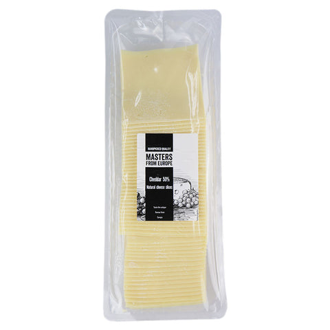 CHEDDAR CHEESE NATURAL SLICES 1KG (#67993)