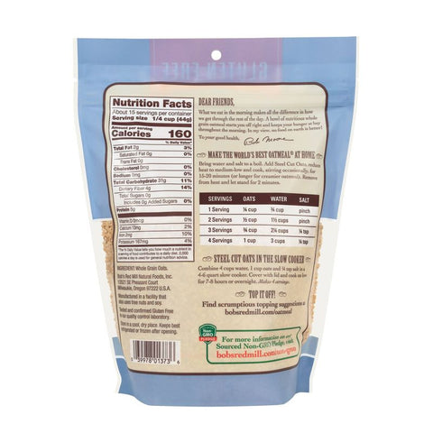 GLUTEN FREE STEEL CUT OATS 24OZ (#68055)