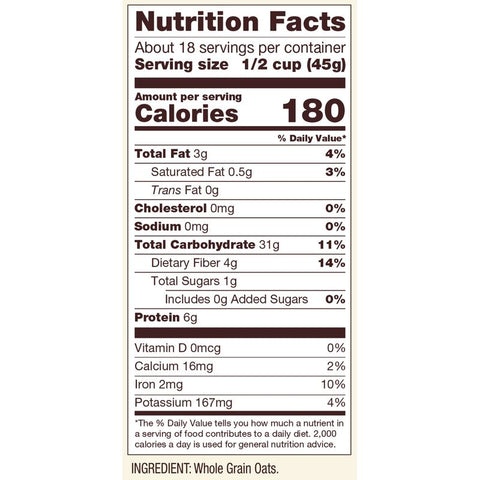 GLUTEN FREE QUICK ROLLED OATS 28OZ (#68058)