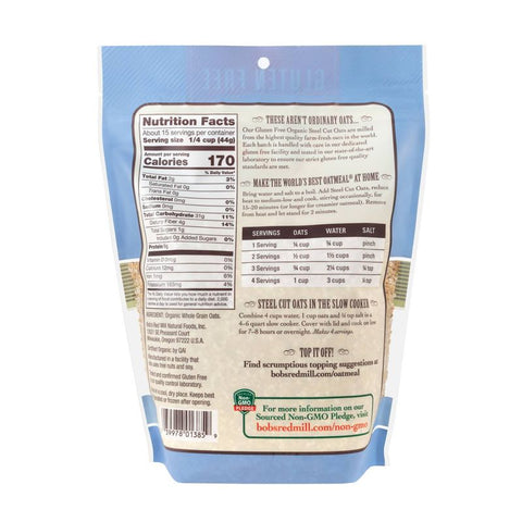 GLUTEN FREE STEEL CUT OATS ORGANIC 24OZ (#68059)