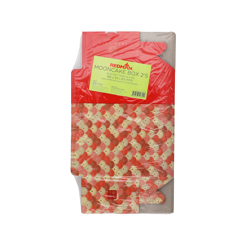 MOONCAKE BOX SET 2S RED FLOWER 5SET (
