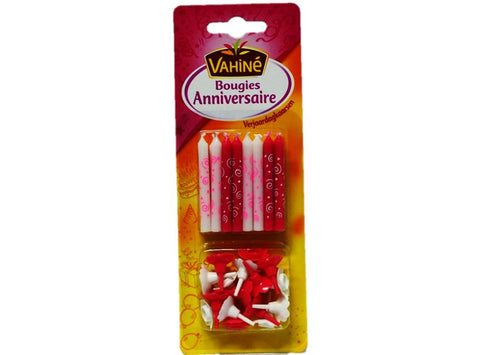 PINK BIRTHDAY CANDLES 10PC (#127506)